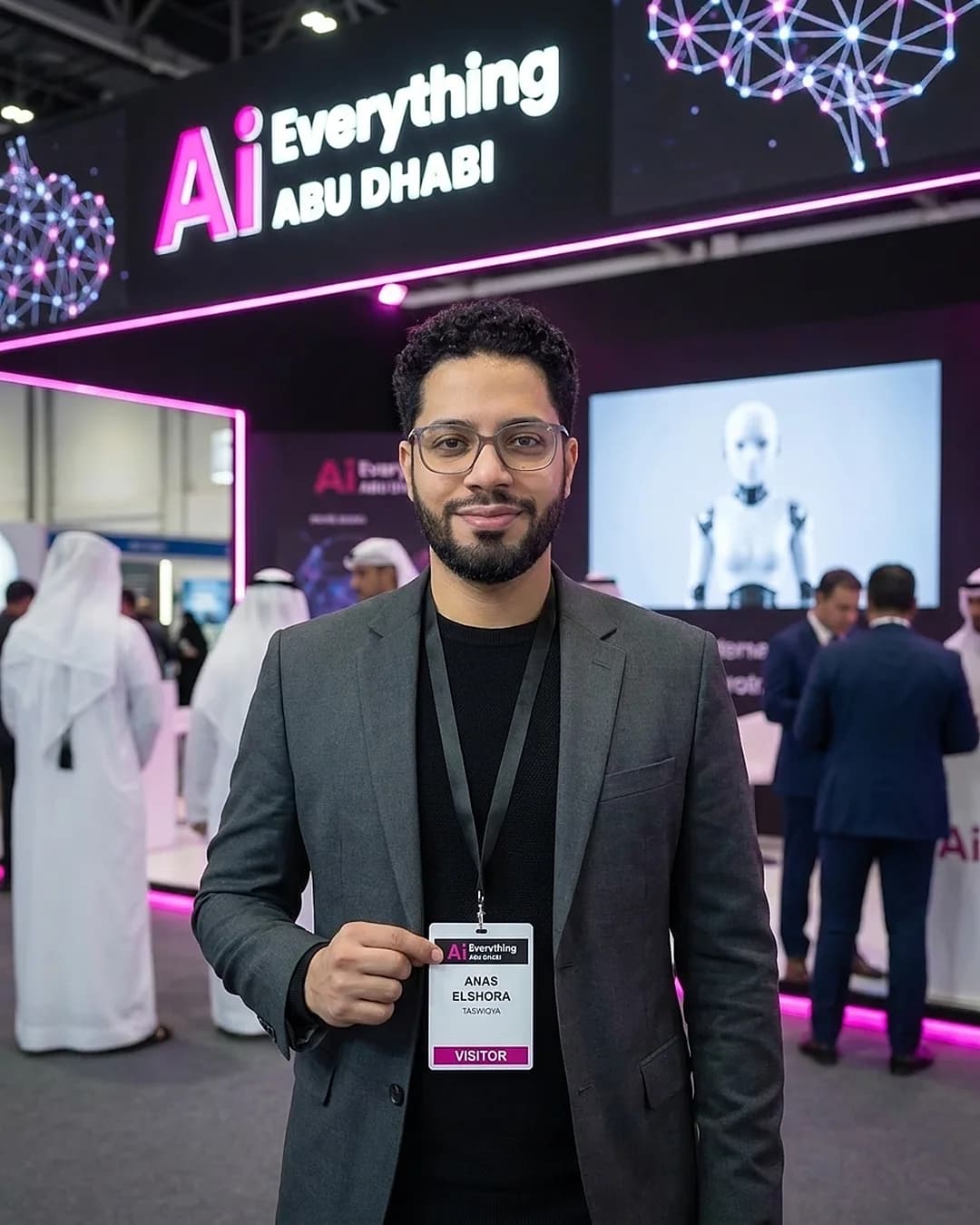 أنس الشورى، مؤسس تسويقية، في معرض Ai Everything أبوظبي