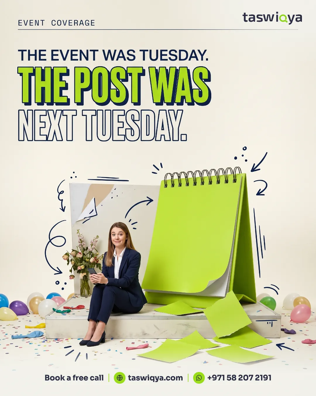 Poster: The event was Tuesday. The post was next Tuesday.